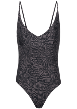 V-neck bathing suit in Waves