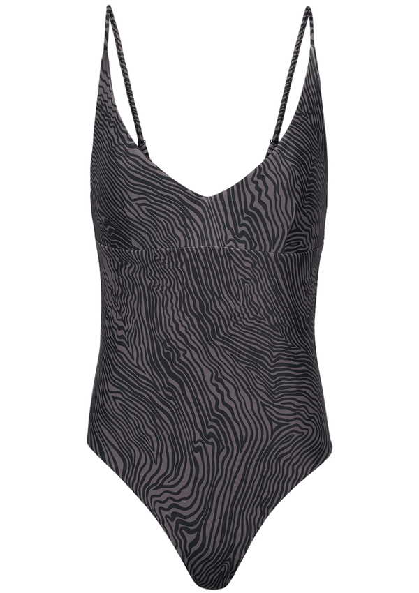 V-neck bathing suit in Waves