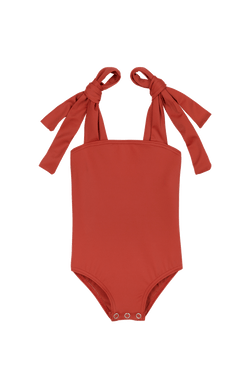 Girls Bathing Suit - Terracotta