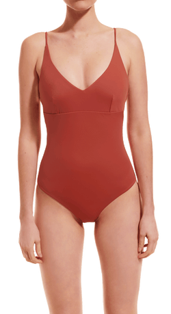 V-neck bathing suit