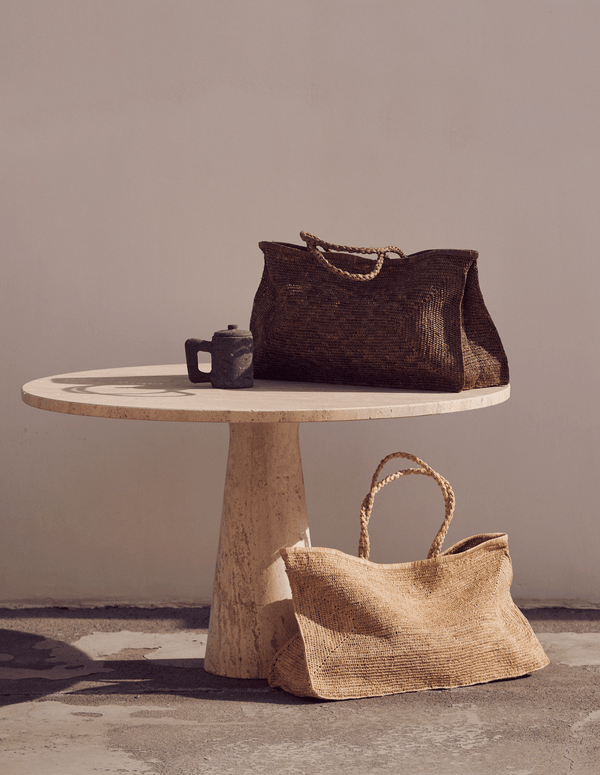 Raffia Beach Bag Extra Large Tan